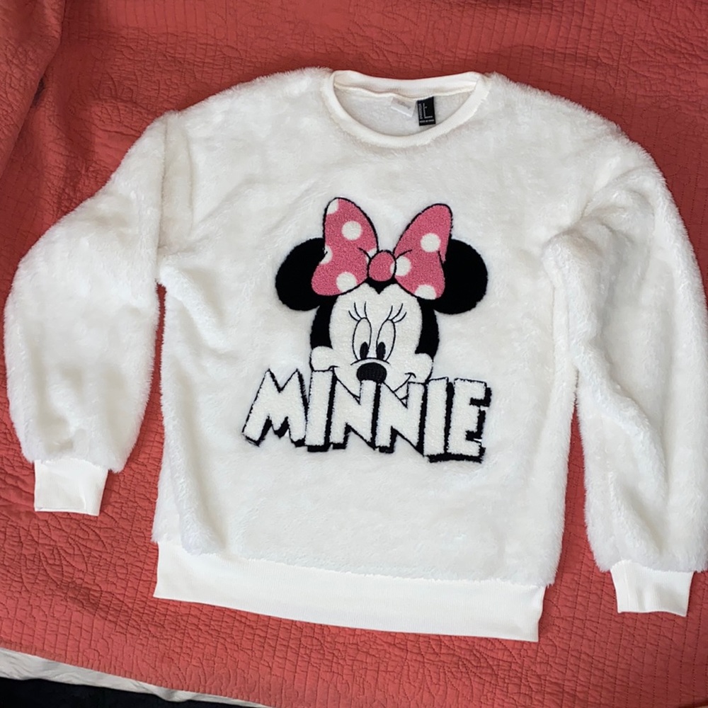 Disney Minnie Mouse fleece sweater. Women’s Small